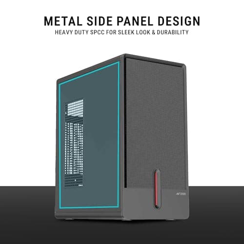 Ant Esports Si14 Mini-Tower Computer Case/Office Cabinet - Black | Support Micro-ATX, Mini-ITX 2