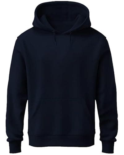 ALLEN BLACK Hoodie for Mens Typography Hoodie for Men Hooded Sweatshirt Best for Winter (in, Alpha, L, Regular, NAVY-1104) 2