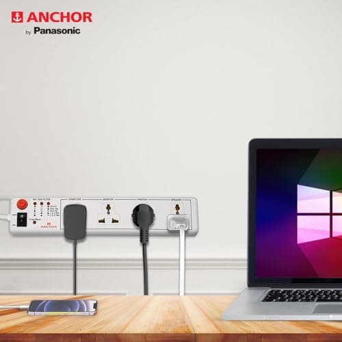 Anchor by Panasonic Spike Guard- 4 Universal Socket with Single Switch - 4 Mtr (22048) 5