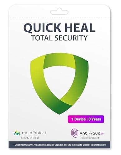 Velentron Quick Heal | Total Security | 1 User 3 Years | AI Based Device Security for PC | Safe Banking | Email Protection | Ransomware Protection | Parental Control | Data Backup |