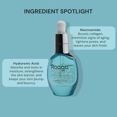 Raaga Professional Face Serum with Hyaluronic Acid Formula for Bright, Glowing Skin | Paraben-Free, Silicone-Free, Sulphate-Free | Ideal for All Skin Types (30ml) 4