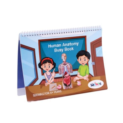 SAEKOS Human Anatomy Busy Book for Kids Age 4-6 | Montessori Educational Activity Book | Learn Human Body Parts & Organ Systems | Preschool Science ... Interactive Workbook | Made in India 2