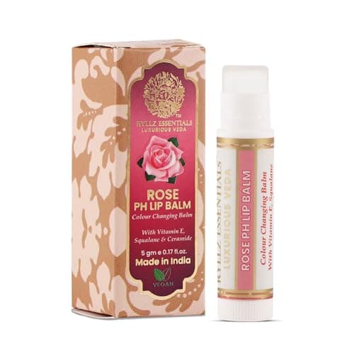 RYLLZ ESSENTIALS COLOR CHANGING MAGIC PH LIP BALM | Transparent to Pink Tint | With Shea Butter, Ceramide, Vitamin E & Squalane | For Moisturized Lips | 5 Gm