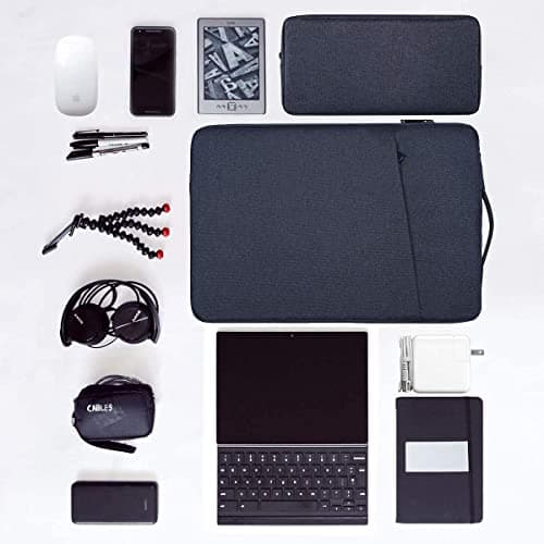Dynotrek Zipper 14 inch Laptop Sleeve Bag, with Charger Pouch Computer Cover Accessories Pocket, Portable Laptop Case Compatible for MacBook Air/Pro, Dell, HP, Acer, Asus, Lenovo -Denim Blue 4