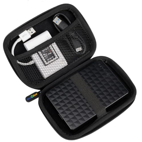StealOdeal Portable Multipurpose Premium Shockproof Grey Strip Case for All 2.5" Hard Disks Drive Case/Travel Friendly 4