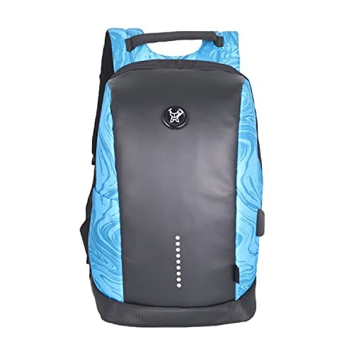 Arctic Fox Slope Anti-Theft Backpack (Blue) | 23 Ltr Capacity|Water Resistant | Multipurpose Backpack |Rain Cover| 15.6 Inches Unisex Laptop Bag with USB Charging Port