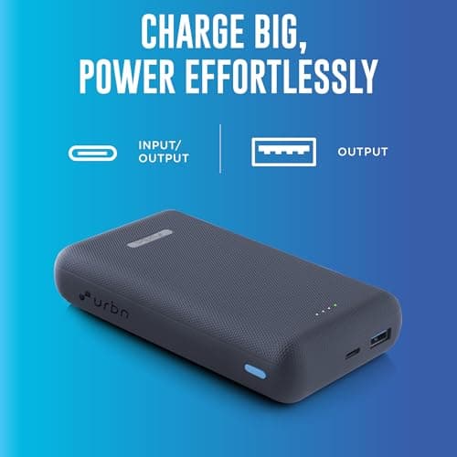 URBN 20000mAh 35W Turbo Fast Charging Power Bank | Dual Output | PD + QC Compatible | Two-Way Fast Charge | Pass-Through Charging | for MacBook Air, iPhone, Samsung, Android & More (Blue) 6