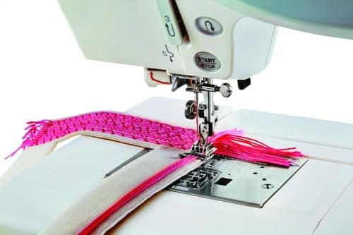 Usha New Janome Marvela Pink Automatic Zig-Zag Electric Sewing Machine With Free Sewing Kit | Sewing Light | 7 Built-In-Stitches | 14 Stitch Functions | 2 Year Warranty | Pink & White 3
