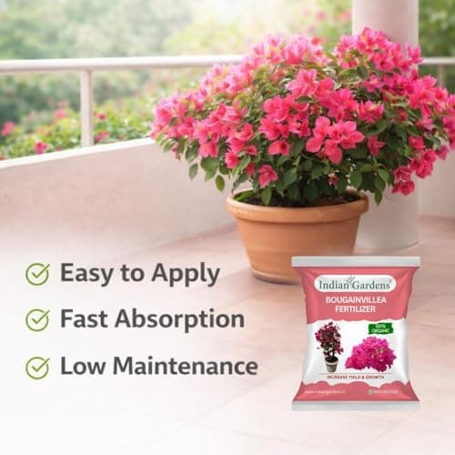 Indian Gardens - Bougainvillea Fertilizer for Plant | Bloom Booster for Vibrant Flowers | Slow Release Organic Nutrient | For Terrace & Outdoor Plants - 400 Grams 5