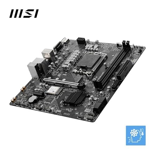 MSI PRO H610M-G WiFi Motherboard – Micro-ATX, Supports 12th/13th/14th Gen Intel Core Processors, LGA 1700 Socket, DDR5 Memory Boost 5600MHz/MAX, PCIe 4, 1G LAN, M.2 Slots, USB 3.2, Wi-Fi 6E 4