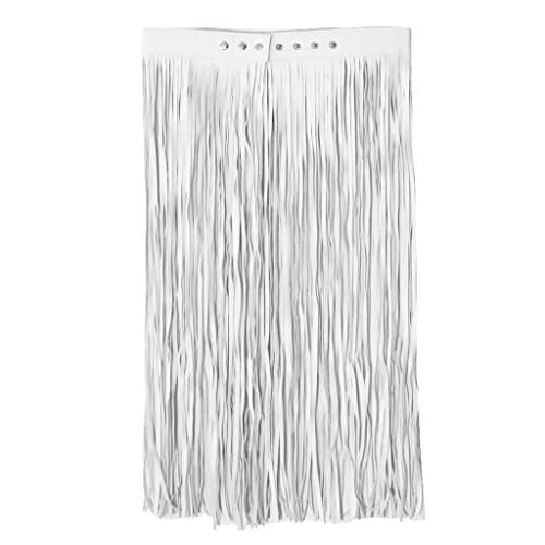 Merishopp Boho Artifical Leather Long Wrap Waist Fringe Tassel Skirt Belt Bikini Fringe Belt Dress White1 Piece x Waist Belt|Collectibles|Collectibles|Collectibles|Collectibles