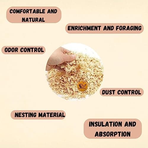 Sage Square Wood Shaving 150grm - Premium Natural Soft Bedding for Birds and Small Animals - Cozy Nesting Material - Ideal for Bids, Hamsters, Gerbils, Rabbits, and Guinea Pigs 100% Safe and Hygienic 5
