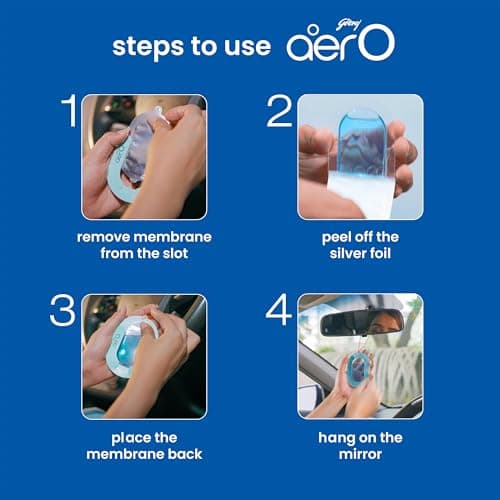 Godrej aer O – Hanging Car Air Freshener – Assorted Pack of 3 (22.5g) | Gel Lasts up to 30 days | Car Accessories 5