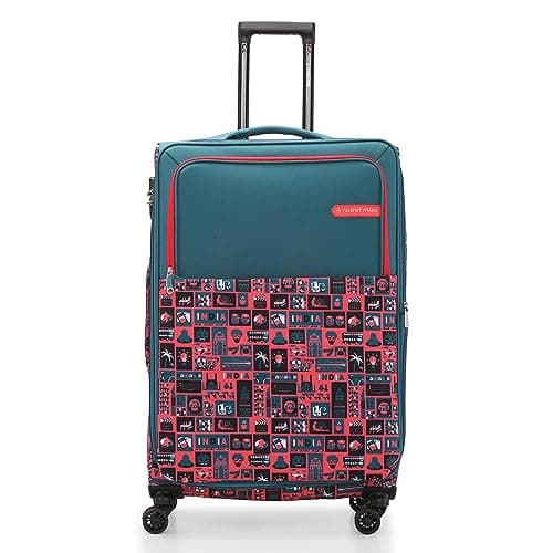 Nasher Miles India Expander Soft-Sided Polyester Check-in Luggage Teal 28 inch |75 Trolley Bag