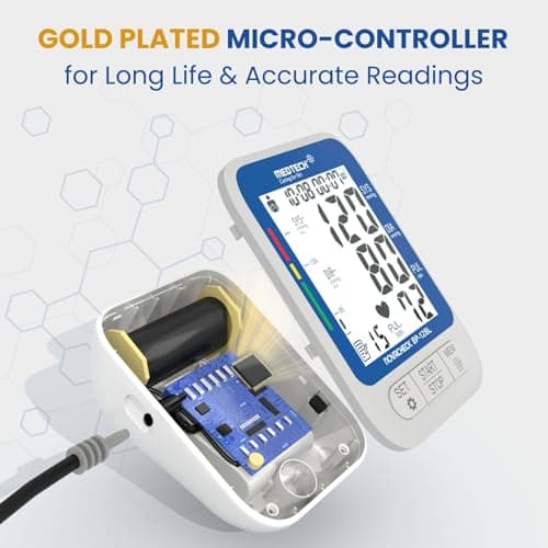 MEDTECH® BP12BL (Backlit Display) Fully Automatic Portable Digital Blood Pressure BP Monitoring Machine with Smart MDD Technology for Most Accurate Measurement - Arm Size - 22-42cm 5