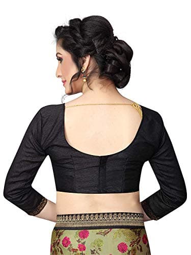 RAJESHWAR FASHION WITH RF Women's Moss Silk Floral Printed Sarees For Women With Jacquard Lace Border & Blouse Piece(A28 GREY_Multicoloured) 5