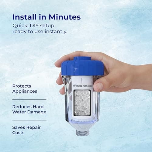 WaterLabs Geyser Filter with Replacement Cartridge Combo for Hard Water | Protects from Limescale, Sediment & Rust | Universal Fit for Bathroom, Washing Machine & Dishwasher | Easy DIY Install 5