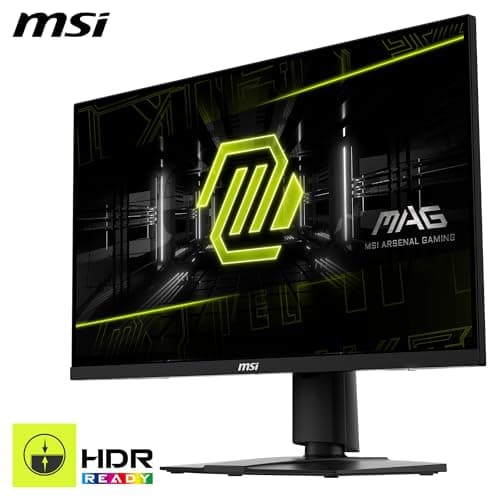 MSI MAG 275F 27 Inch FHD Gaming Monitor - 1920 x 1080 Rapid IPS Panel, 180 Hz / 0.5ms (GtG, Min.),115% sRGB Colour Gamut, Frameless Design, HDR Ready - DisplayPort 1.4, HDMI™ 3