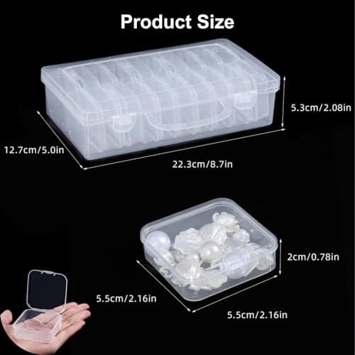 Ahamo 20-Gid Transparent Jewelry Organizer Box - Premium PP Bracelet & Earring Storage Box with Lid | Multi-Layer Stackable Design | Dustproof Makeup Case for Home & Travel (5.5" Small Clear Box) 2