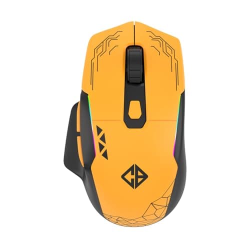 Cosmic Byte Helios Tri-Mode Wired + 2.4GHz Wireless + Bluetooth Gaming Mouse | 10,000 DPI | 1000Hz Polling | Huano 10M | 5 Programmable Buttons | RGB | Lightweight 81g | PTFE | Software (Black)