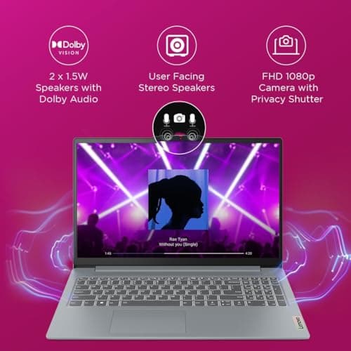 Lenovo IdeaPad Slim 3 12th Gen Intel Core i5-12450H 15.6 inch (39.6cm) FHD Laptop (16GB RAM/512GB SSD/Windows 11/Office Home 2024/1Yr ADP Free/Grey/1.62Kg), 83ER00KPIN 4