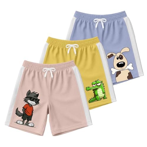 KYDA KIDS® Boys 100% Cotton Premium Printed Shorts | Regular Fit Elastic Waist Summer Casual Wear for Kids (Pack of 3) Multicolour