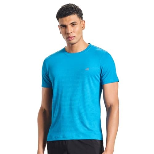Boldfit Men's Regular Fit T-Shirt (BFTBM3003_Regular fit Gym Dry Tshirt_Blue_XL