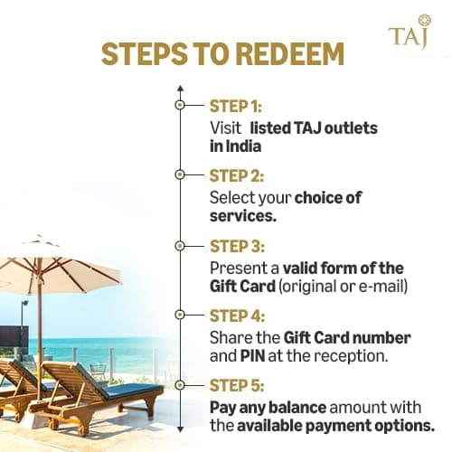Taj Hotels | Flat 10% | E-Gift Card | Instant Delivery | Valid for online & outlet purchases | 1 year validity 4