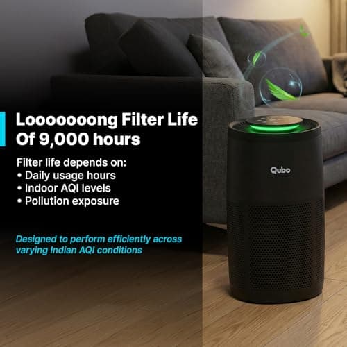 Qubo Smart Air Purifier R700 Filter for Home by Hero Group | 99.99% Allergen Removal | HEPA H13 | 9000 Hrs Filter Life | App & Voice Control | Energy Saving | Ultra-Quiet BLDC Motor 3