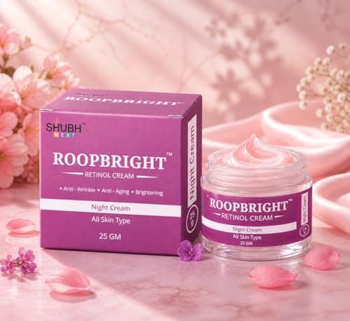 ROOPBRIGHT Retinol Night Cream for Women & Men | Anti Aging Face Cream | Reduces Fine Lines, Wrinkles & Dark Spots | Skin Repair & Hydration | Suitable for All Skin Types | 85g 5