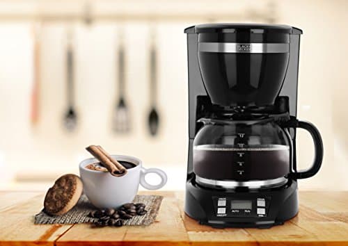 BLACK+DECKER BXCM1201IN 900W 12-Cup Drip Coffee Maker | 1.5L Water Tank Capacity | Anti-Drip Feature | Auto Keep-Warm Function | 2-year Warranty -(Black)