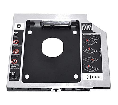 WISTAR Universal 9.5mm SATA to SATA 2nd SSD HDD Hard Drive Caddy Adapter Tray Enclosures for DELL HP Lenovo ThinkPad ACER Gateway ASUS Sony Samsung MSI Laptop (9.5mm Universal Caddy) 3