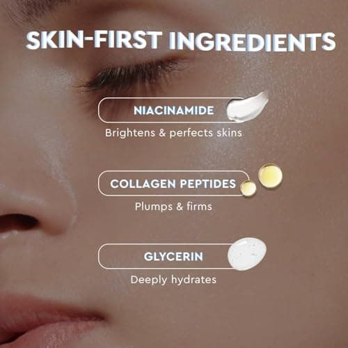 Just Rollin' Face Sculpting Primer - Au Naturel, 30g | Hydrating, Plumping & Bluring | Brightening & Soothing | Non-Stick & Clear Formula | Infused with Niacinamide, Glycerin & Collagen Peptides 4