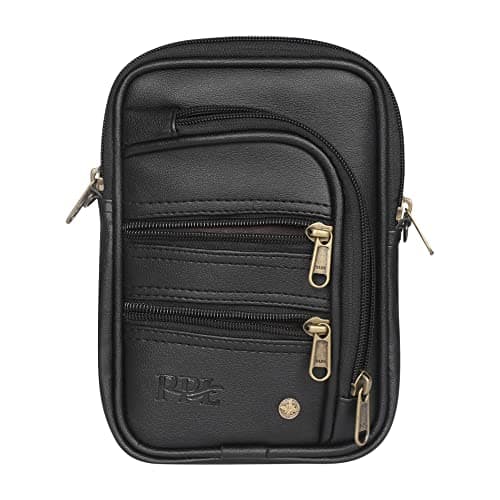 Pramadda Pure Luxury Classic Black Leather Stylish Messenger Sling Bag for Men | gift items for men birthday special | Diwali corporate gifts for employees clients | Mens Father Husband gift items 5