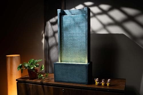 EXPLEASIA Medium Size Slate River Water Fall Fountain for Home Water Fountain for Garden Water Fountain for Home vastu (Blue) (80H X38L X22B) cm 5