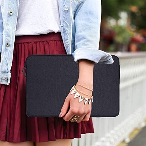 Dynotrek Grade 17.3 inch Laptop Sleeve Case Cover with Charger Pouch, Computer Bag Compatible with HP Pavilion Envy Dell Lenovo IdeaPad LG Gram ASUS Notebook Razer Blade Pro 17, Charcoal Black 5
