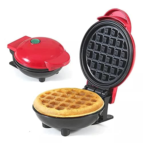 SHIVANTARA Mini Waffle Maker Machine 3-in-1 | 4 Inch Compact Waffle Iron | 350W Non-Stick Sandwich, Pancake & Dessert Maker | Easy to Clean Kitchen Appliance | Perfect for Breakfast & Snacks