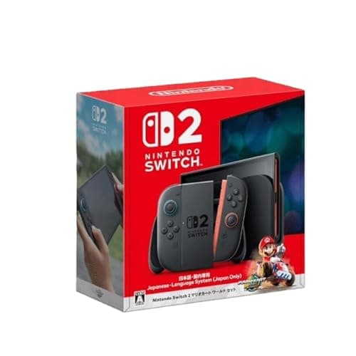 Nintendo Switch 2 Online Game Bundled With Mario Kart (1 Year Warranty Included) – 7.9” HDR LCD, 4K Dock, 256GB Storage, GameChat, Joy-Con 2, TV/Tabletop/Handheld Modes – Multiplayer & Voice Chatndo