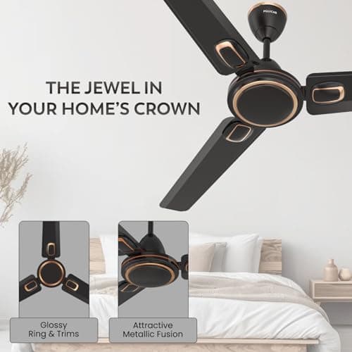 Polycab Superb Plus 1200mm Star Rated Ceiling Fan For Home | High Speed & Air Flow, 100% Copper | Saves up to 33% Electricity | 2 years warranty【Smoke Brown】 3