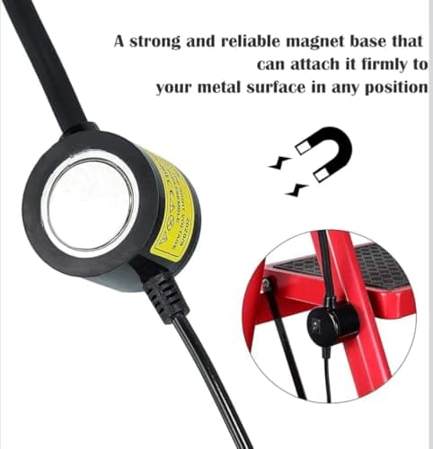 SMART INDIA10W Sewing Machine Light with 10 LEDs – Flexible Gooseneck, Magnetic Base, 360° Adjustable, Toggle Switch – Ideal for Home, Study, Reading, Workbench, Lathe, Drill Press (Yellow Color) 5