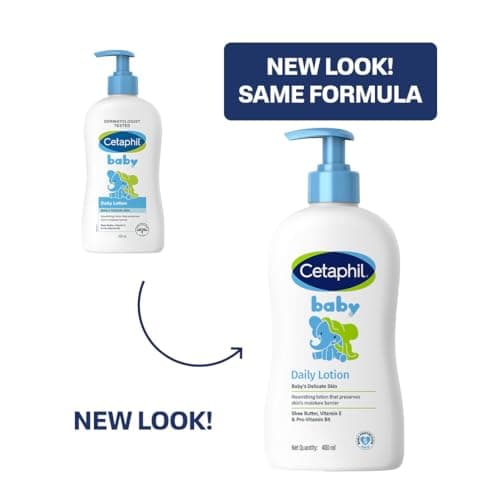 Cetaphil Baby Daily Lotion, Suitable for baby’s delicate skin, Shea Butter and Vit E, Dermatologist Tested and Pediatrician Recommended, 400 ml 2