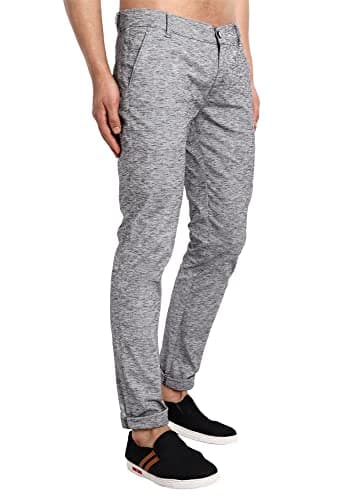 Majestic Man Slim Fit Formal Trousers for Men (Grey Black,34) | Rise Style: Mid Rise 2
