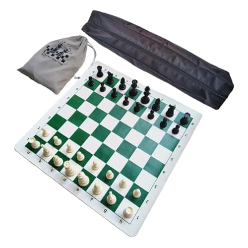 SNAPPSY Portable Chess Set Educational Lightweight Rollable Strategy Game Board Game 43cm mat