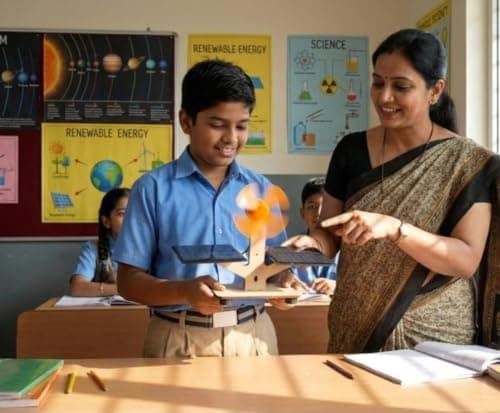 ERH India Solar Panel Windmill Fan Science Project Kit for Kids & Students – Readymade Working Model, STEM Physics Experiment, Renewable Energy Learning Toy 2