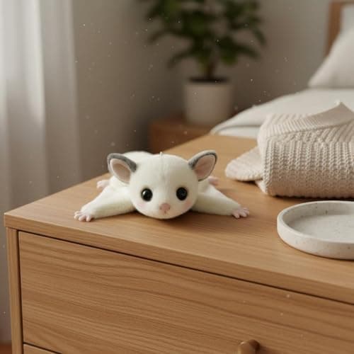 OJIVA® Cute Sugar Glider Keychain Soft Sugar Glider Stuffed Lightweight Flying Squirrel Charm PP Cotton Filling for Backpack, Keys, Gray Ears S Flying|Toys & Hobbies|Beanbag Plush 3