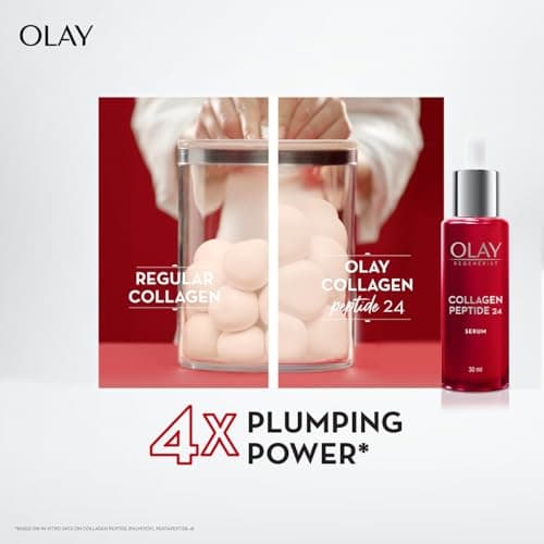 Olay Collagen Peptide Face Serum | Smooth and Plump Skin | With Collagen and Niacinamide l Normal, Oily, Dry & Combination Skin l Paraben & Sulphate free | 30ml 4