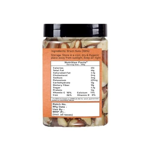 NatureOnus Premium Jumbo Brazil Nut 250gms | Premium Grade Brazil Nuts for a Nutritious Delight | Dry Fruits | Whole Natural Brazil Nut are loaded with high selenium contents 2