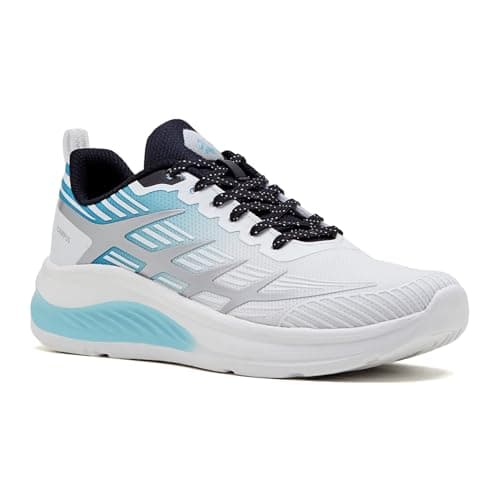 Campus Men's RELTO White/Scuba Blue Running Shoes - 8UK/India 1 Pair