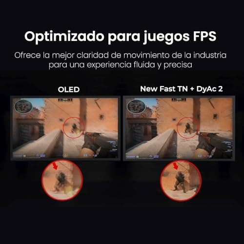 BenQ Zowie XL2586X+ | 24.1 | Fast TN 600Hz Gaming Monitor for Esports (FPS) | Motion Clarity DyAc2 | XL Setting to Share | Shiel| Precise Height Adjust| Vivid Color Film| S-Switch (Black) 5
