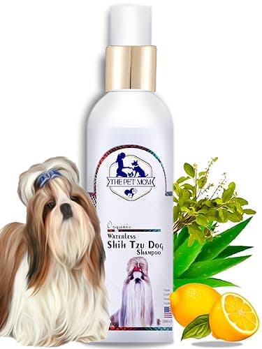 The Pet Mom Organic Waterless Shih Tzu Dog Shampoo Dry Bath Spray | Fresh Fragrance, Cleanse, Conditioned, Soft & Smooth Coat | Easy to Use Dog Shampoo for Shih Tzu All Type Dogs –200Ml
